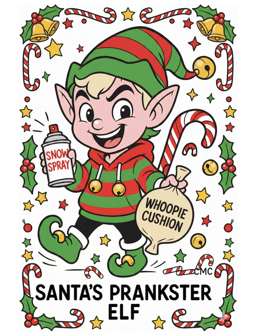 CMC Christmas Fairy & Elf Coloring Book – 24-Page Chibi Holiday Activity Book (Digital Download)